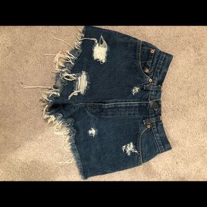 Levi’s denim jean shorts (cut off)